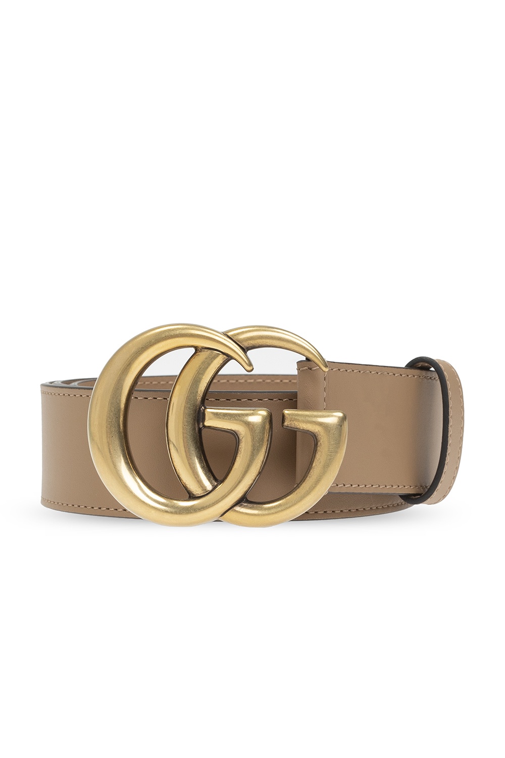 gucci logo Leather belt with logo